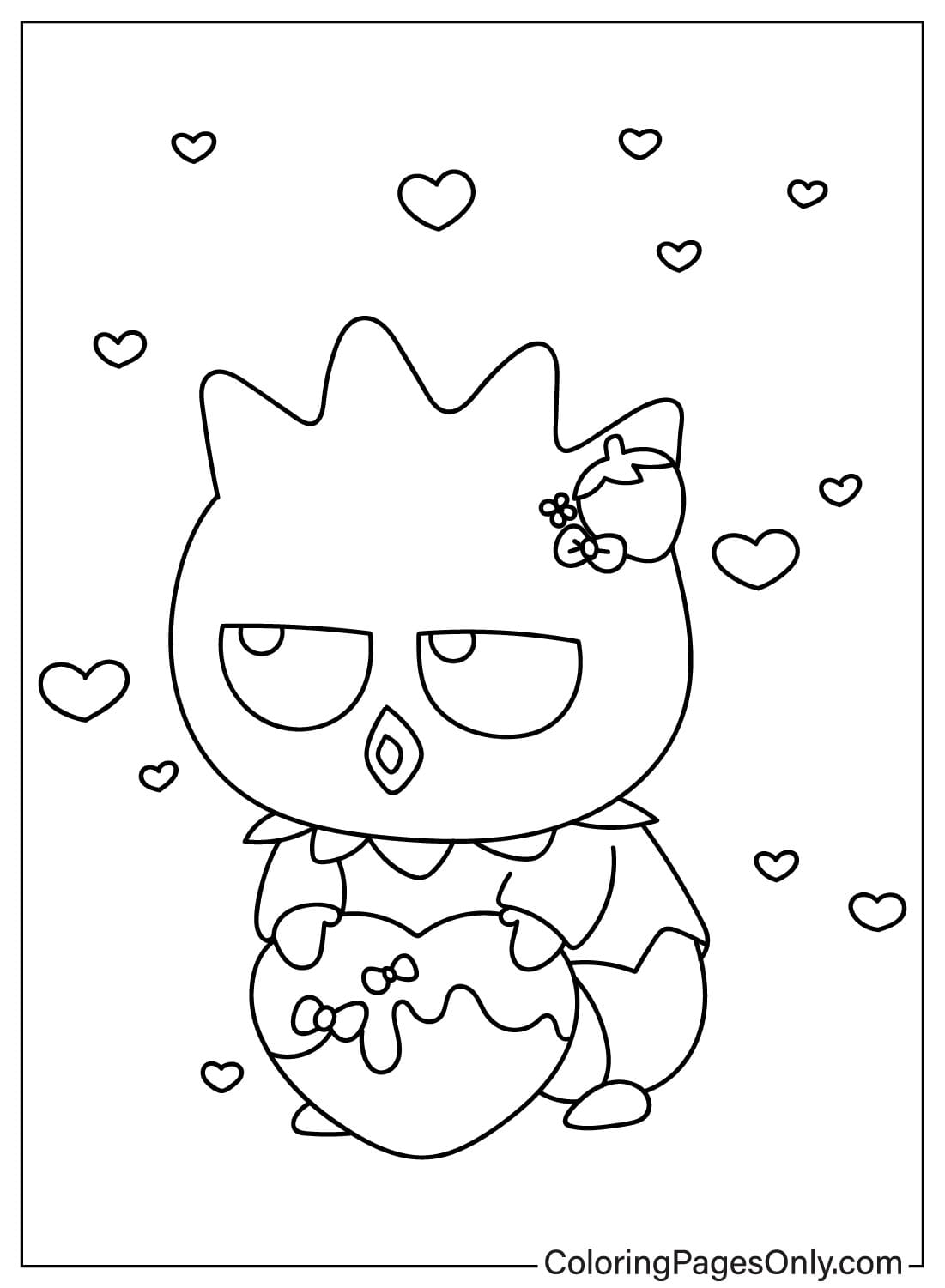 Cute Badtz-Maru Coloring Page - Free ...