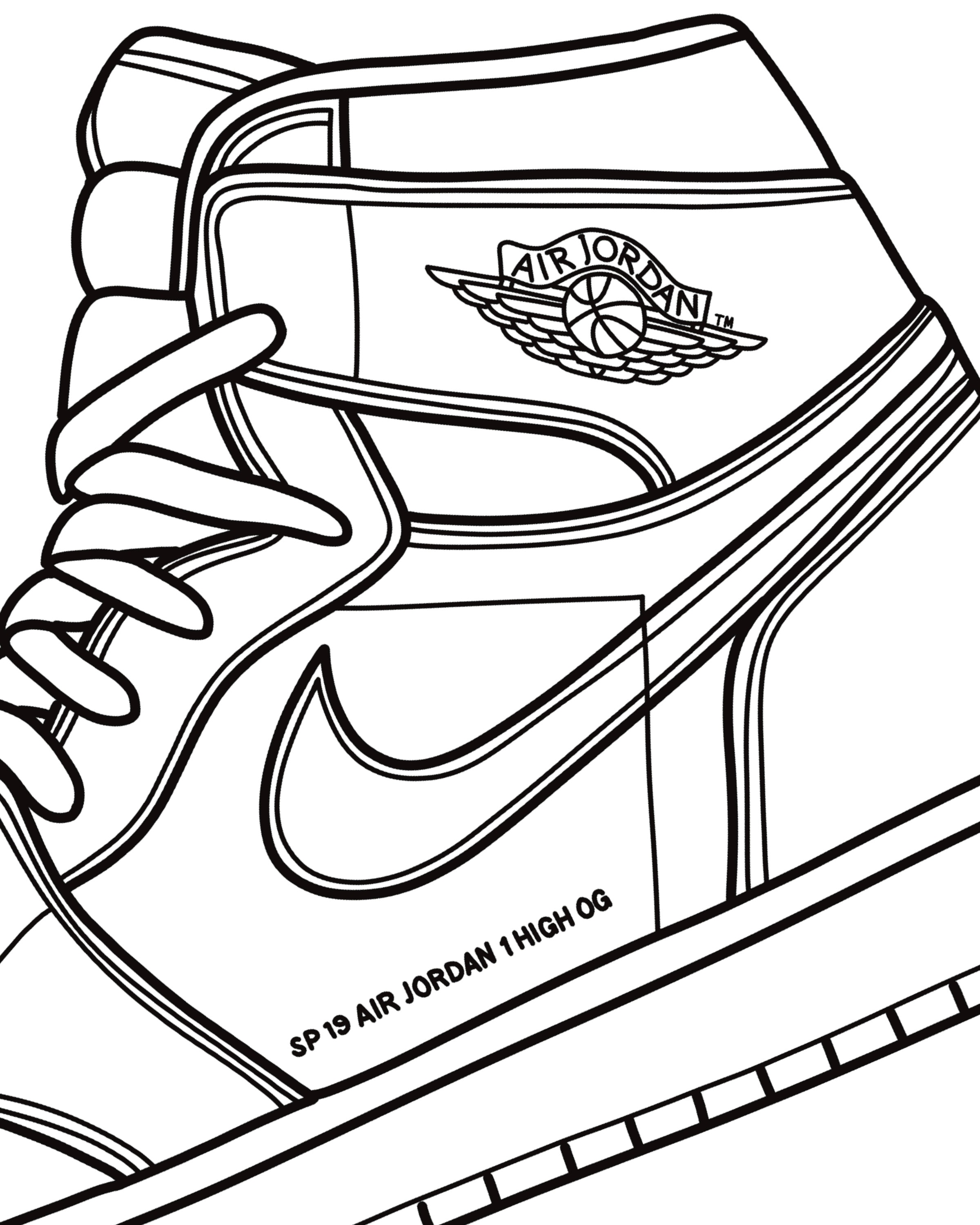 Jordan 1 Sneaker Drawing Printable Wall Art Hypebeast - Etsy Sweden