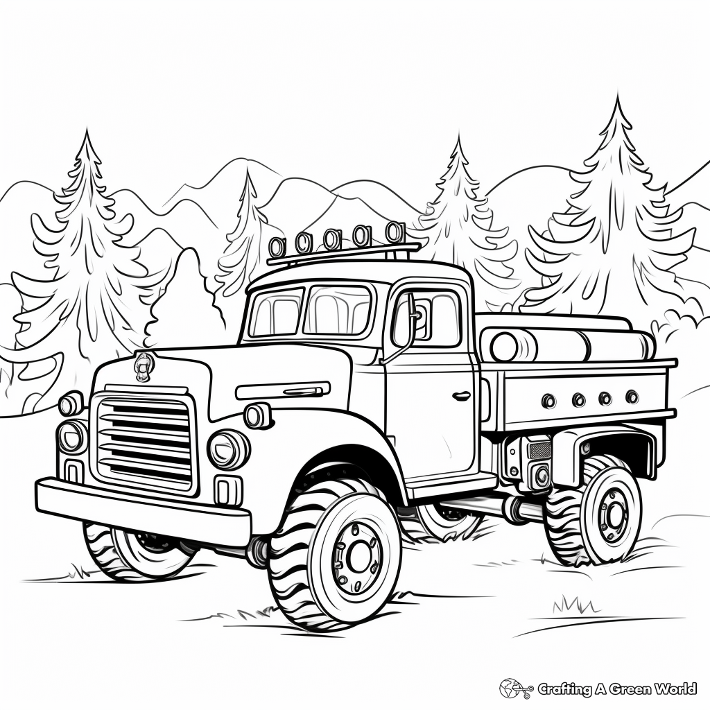 Old Truck Coloring Pages - Free & Printable!