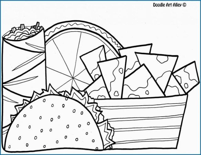 Wonderful Image of Taco Coloring Page - entitlementtrap.com | Food coloring  pages, Crayola coloring pages, Coloring pages