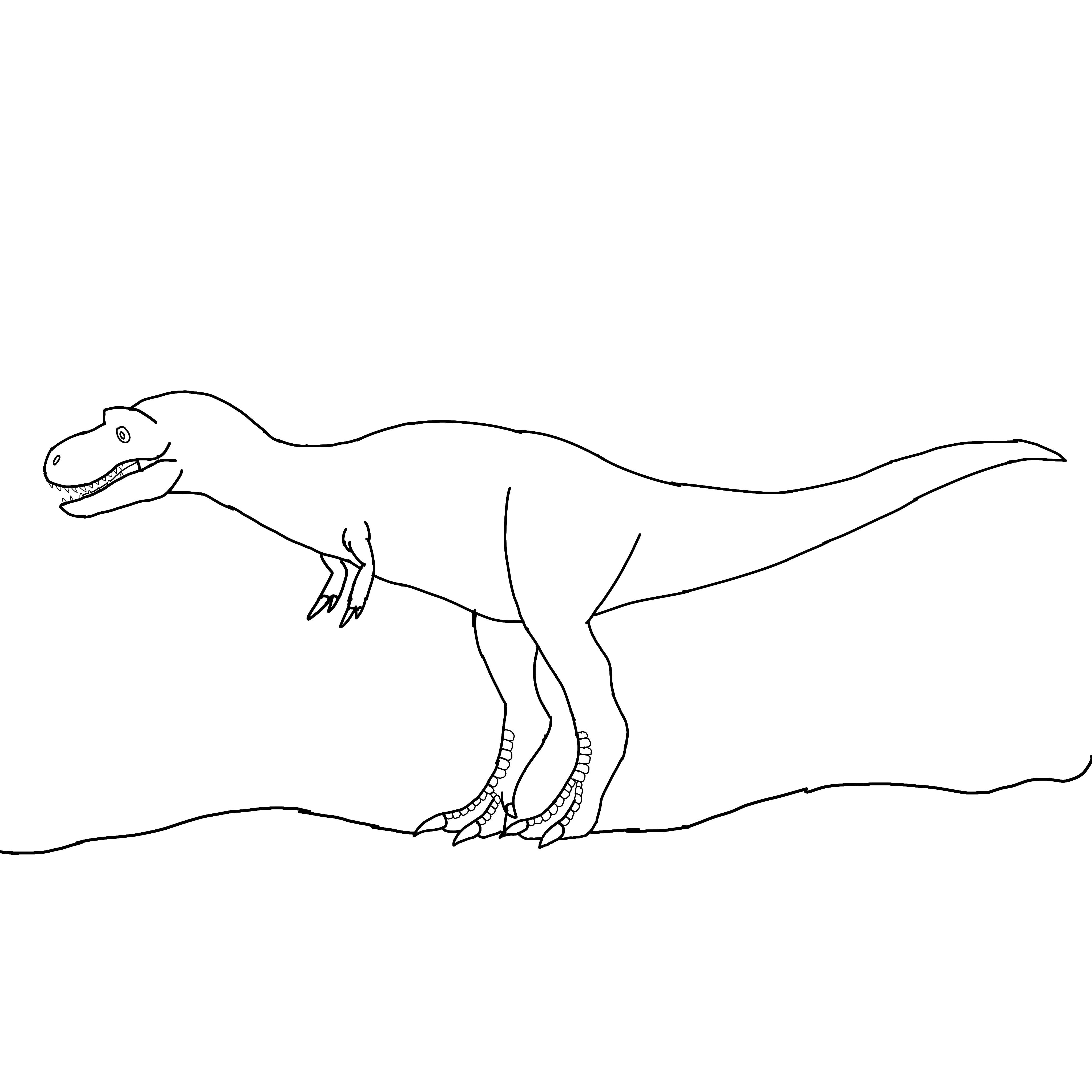 Made an albertosaurus coloring page (free for any use) : r/DinosaurDrawings