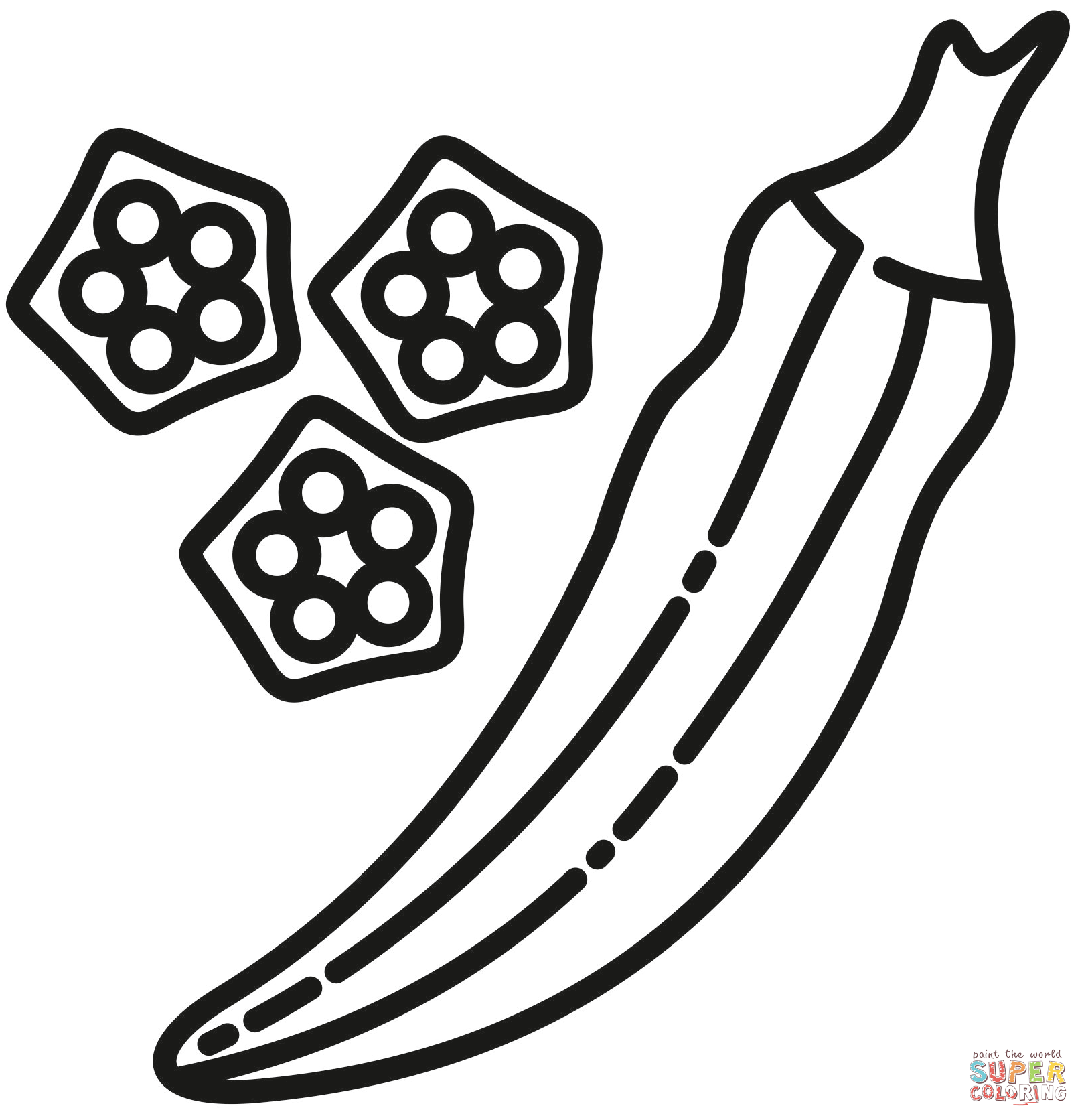 Okra coloring page | Free Printable Coloring Pages