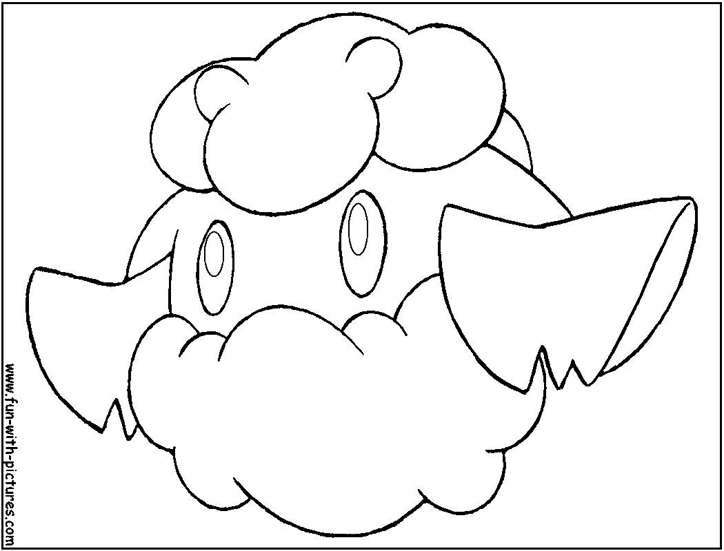 Cottonee Coloring Page