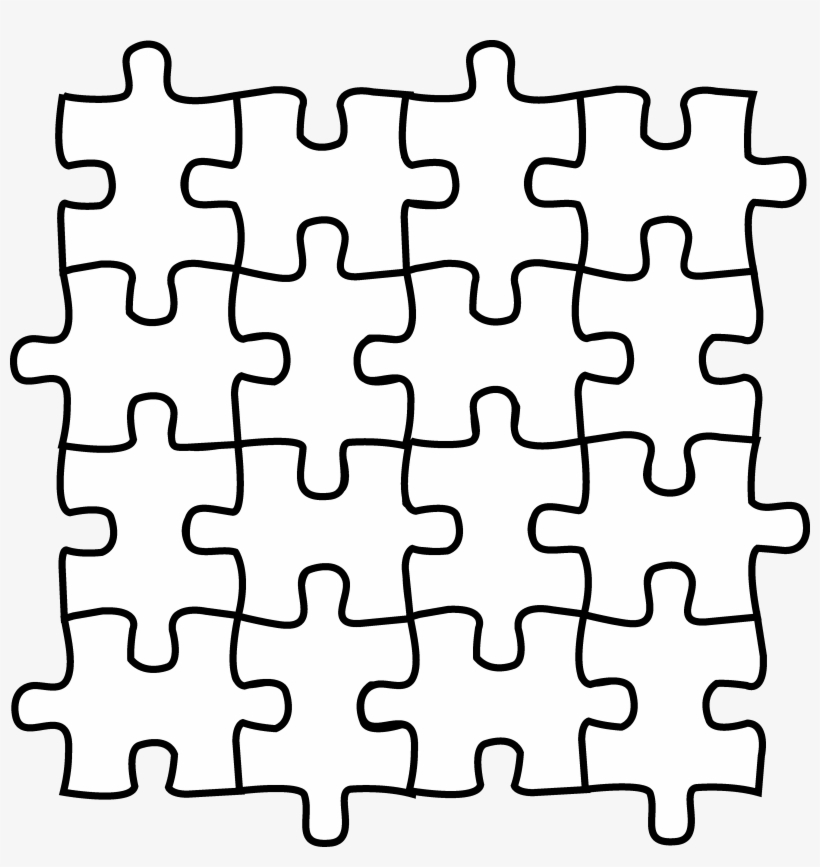 Puzzle Pieces Coloring Page Free Clip Art - Puzzle Piece Coloring Pages -  Free Transparent PNG Download - PNGkey