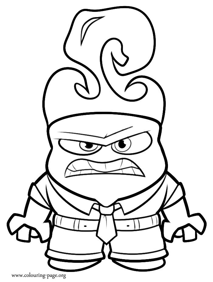 Inside Out - Anger coloring page | Inside out coloring pages, Disney coloring  pages, Disney colors