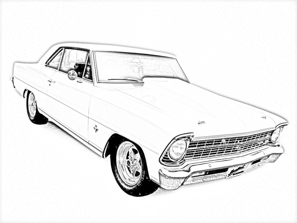 car printable coloring pages | Only Coloring Pages - Muscle Car Coloring Pages