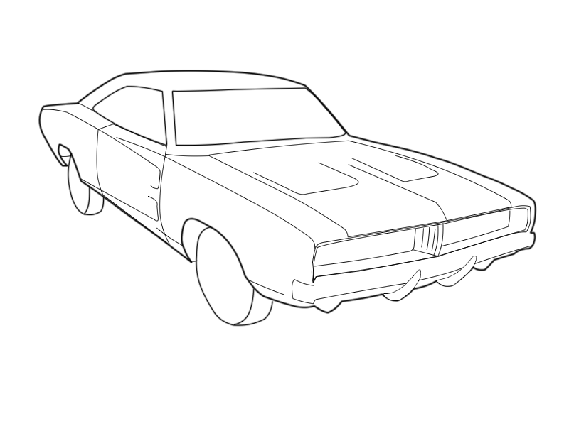 Dodge Charger Coloring Page