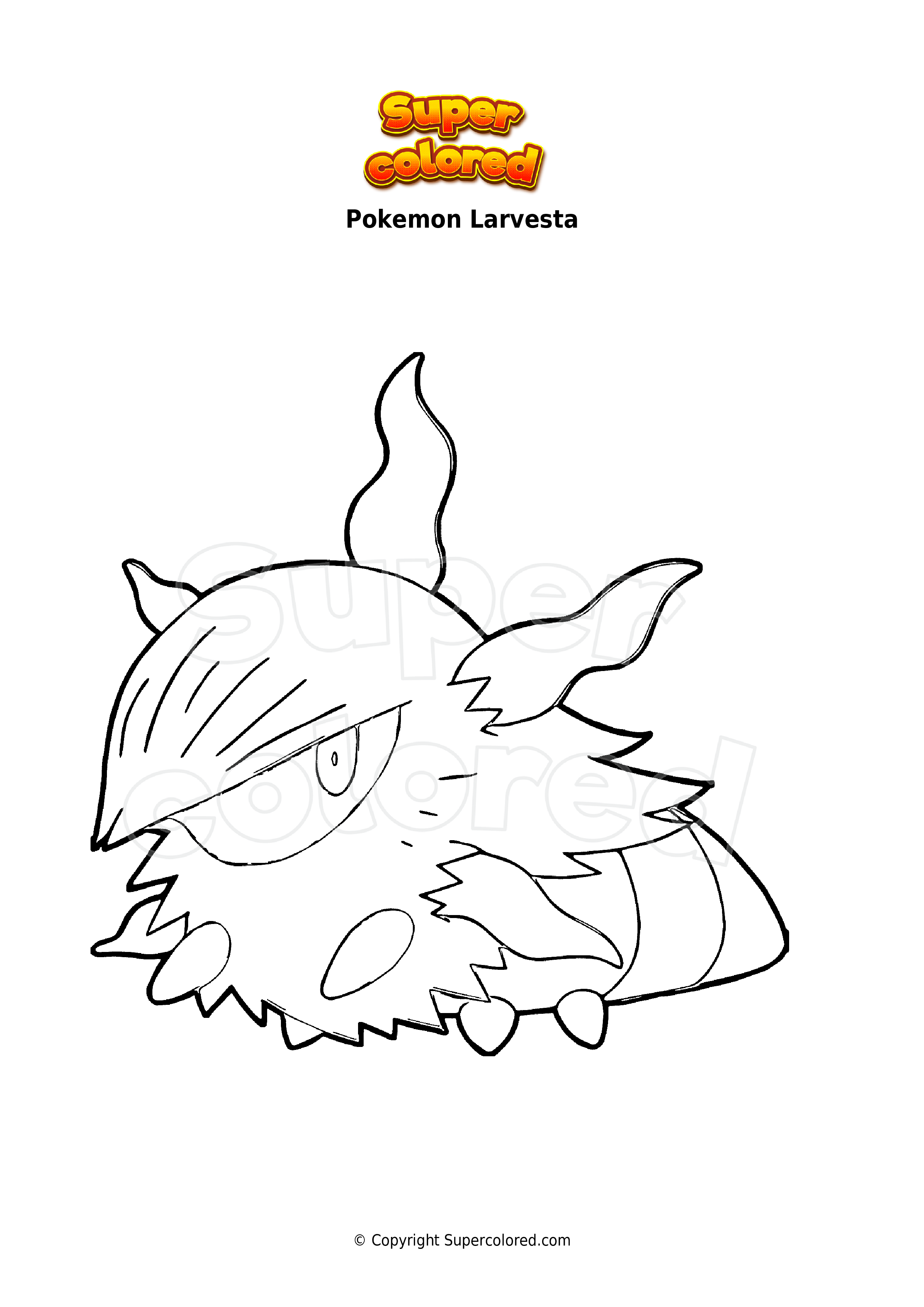 Coloring page Pokemon Rowlet - Supercolored.com