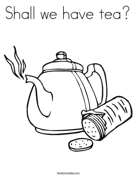 Shall we have tea Coloring Page - Twisty Noodle
