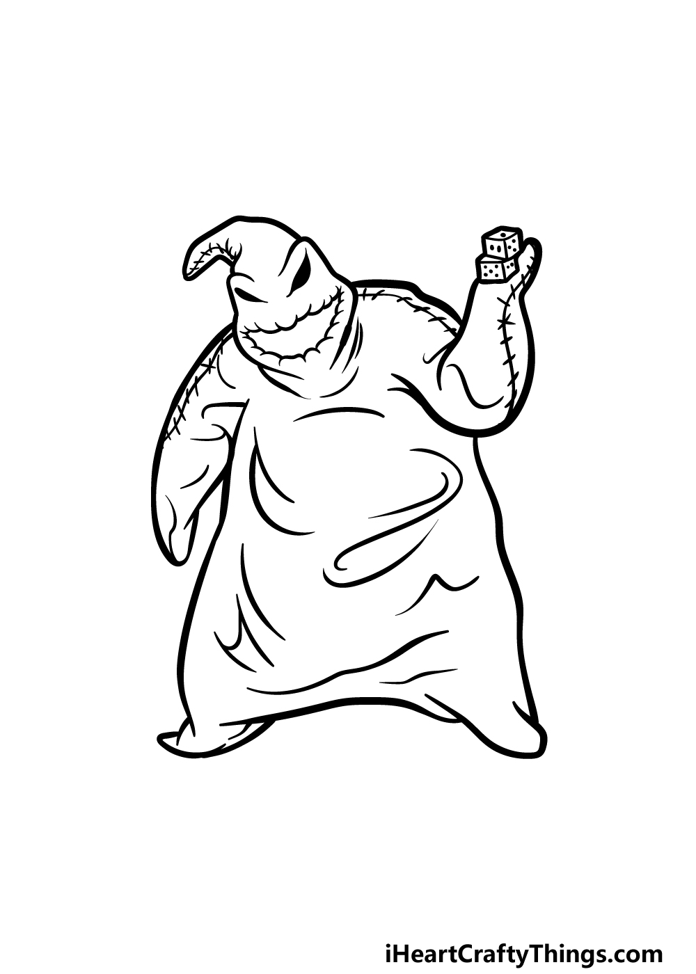 Oogie Boogie Drawing - How To Draw Oogie Boogie Step By Step