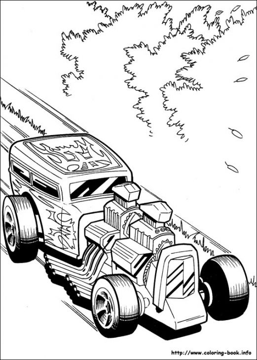 A Fast Classic Hot Rod Roadster Coloring Page Free For Kids ...