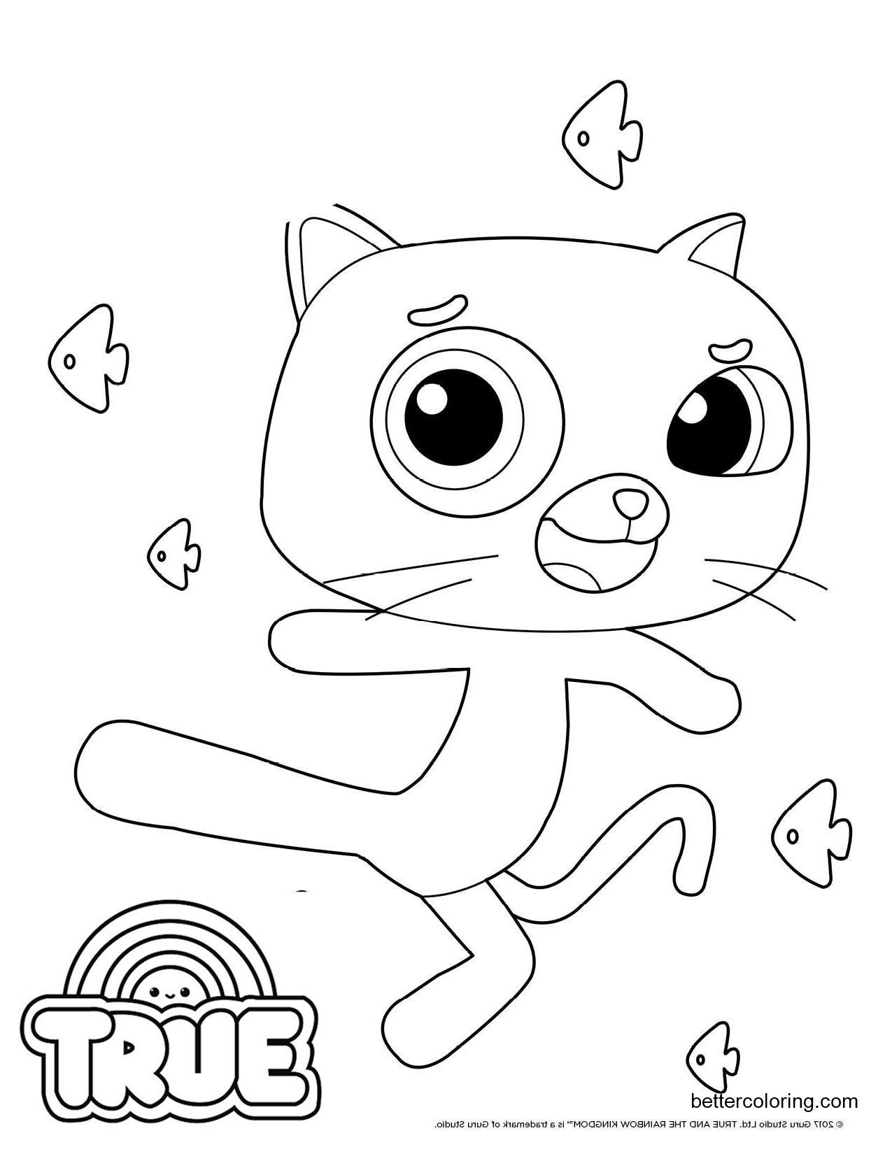 Cat Bartleby from True and the Rainbow Kingdom Coloring Pages ...