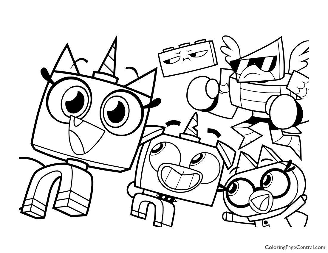 UniKitty Coloring Page 05 | Coloring Page Central