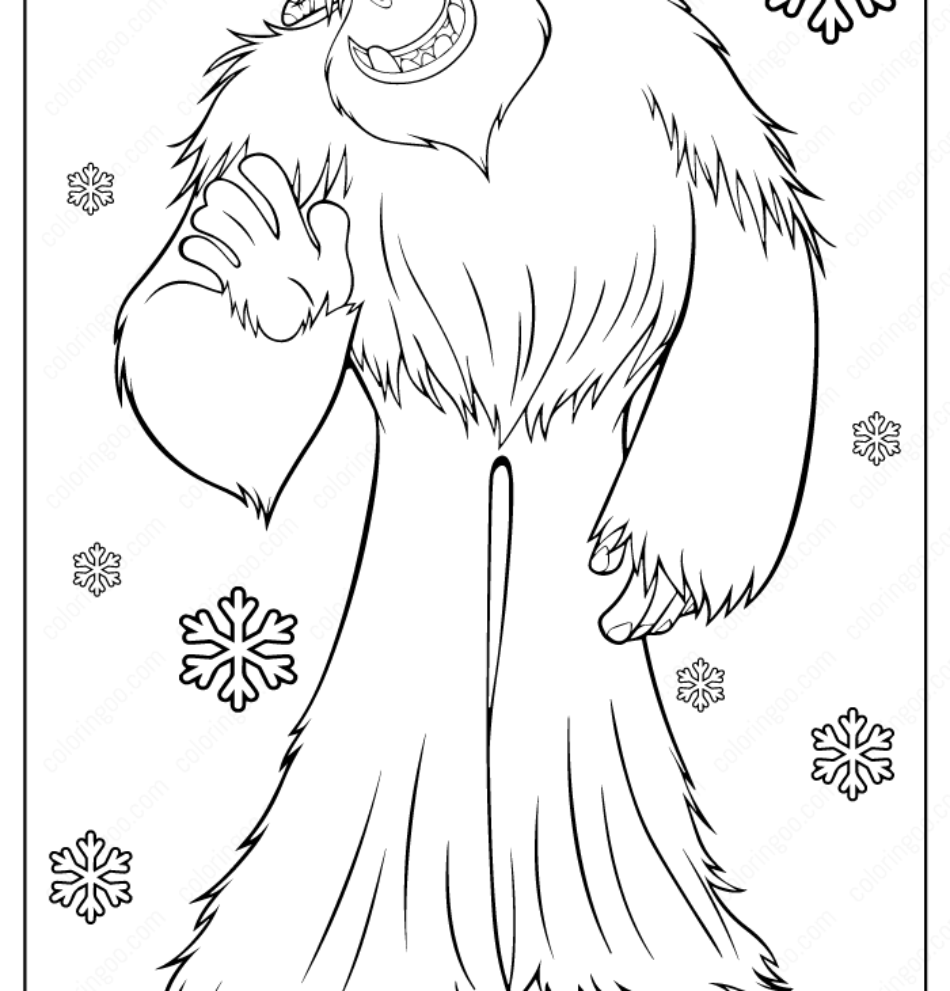 Free Printable Yeti (Bigfoot) Coloring Pages