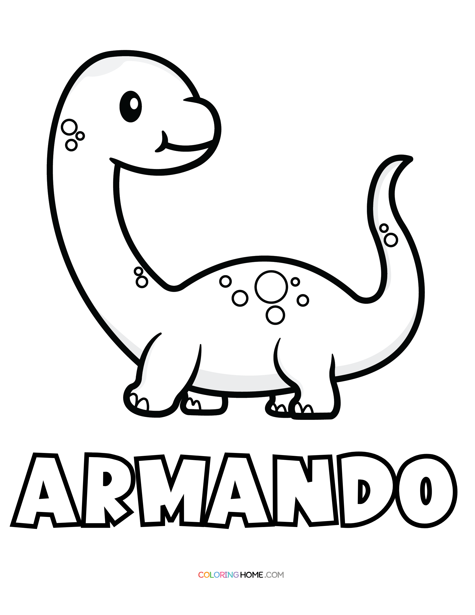 Armando dinosaur coloring page