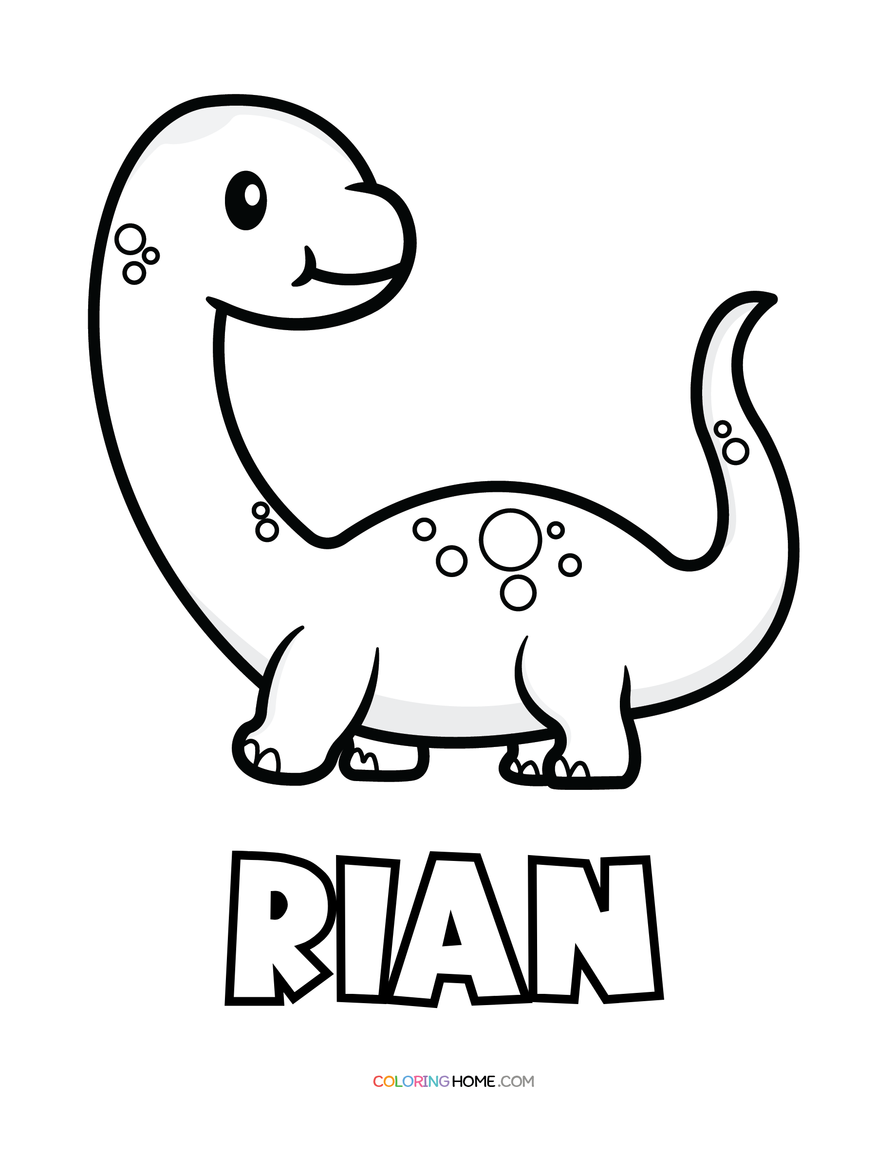 Rian dinosaur coloring page