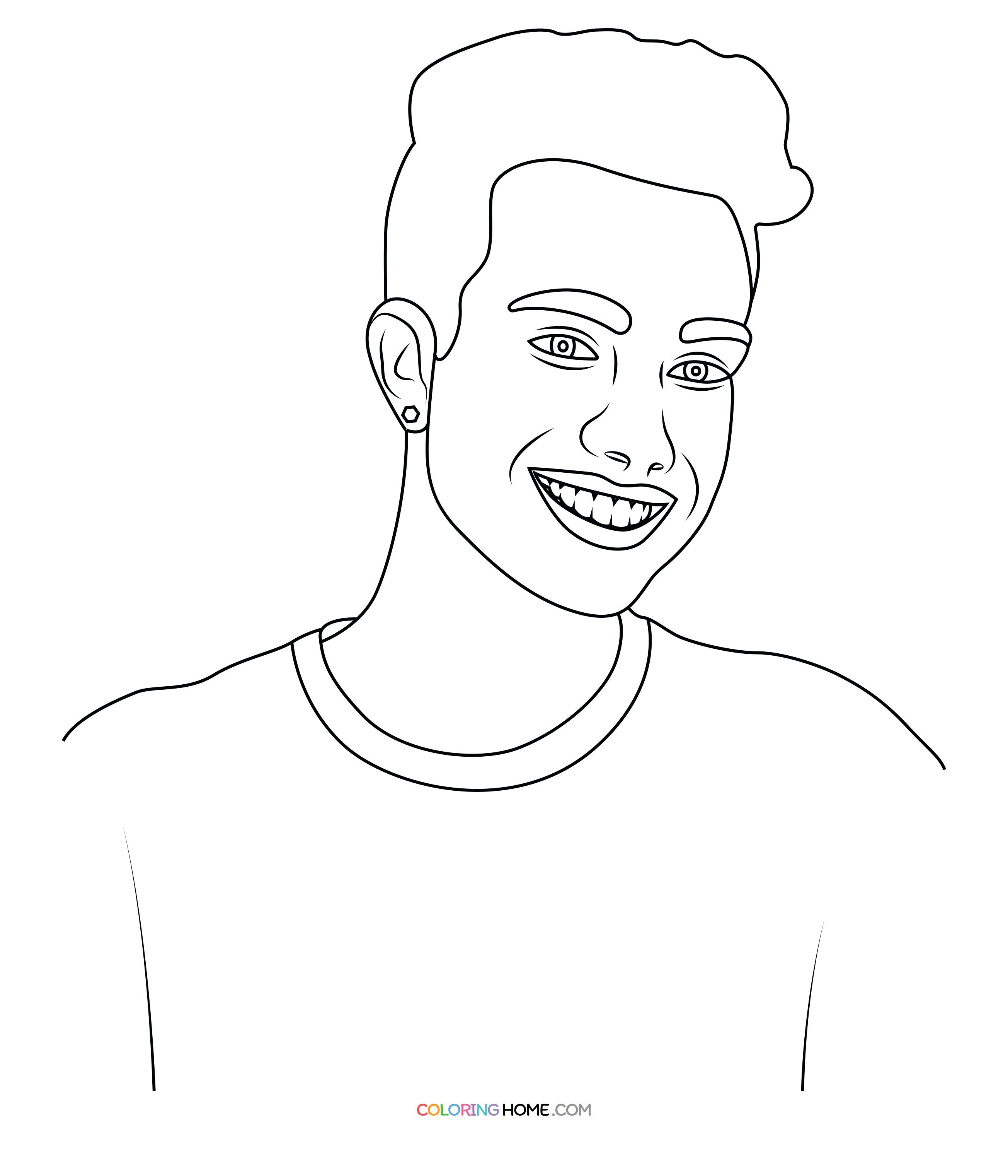 James Charles coloring page