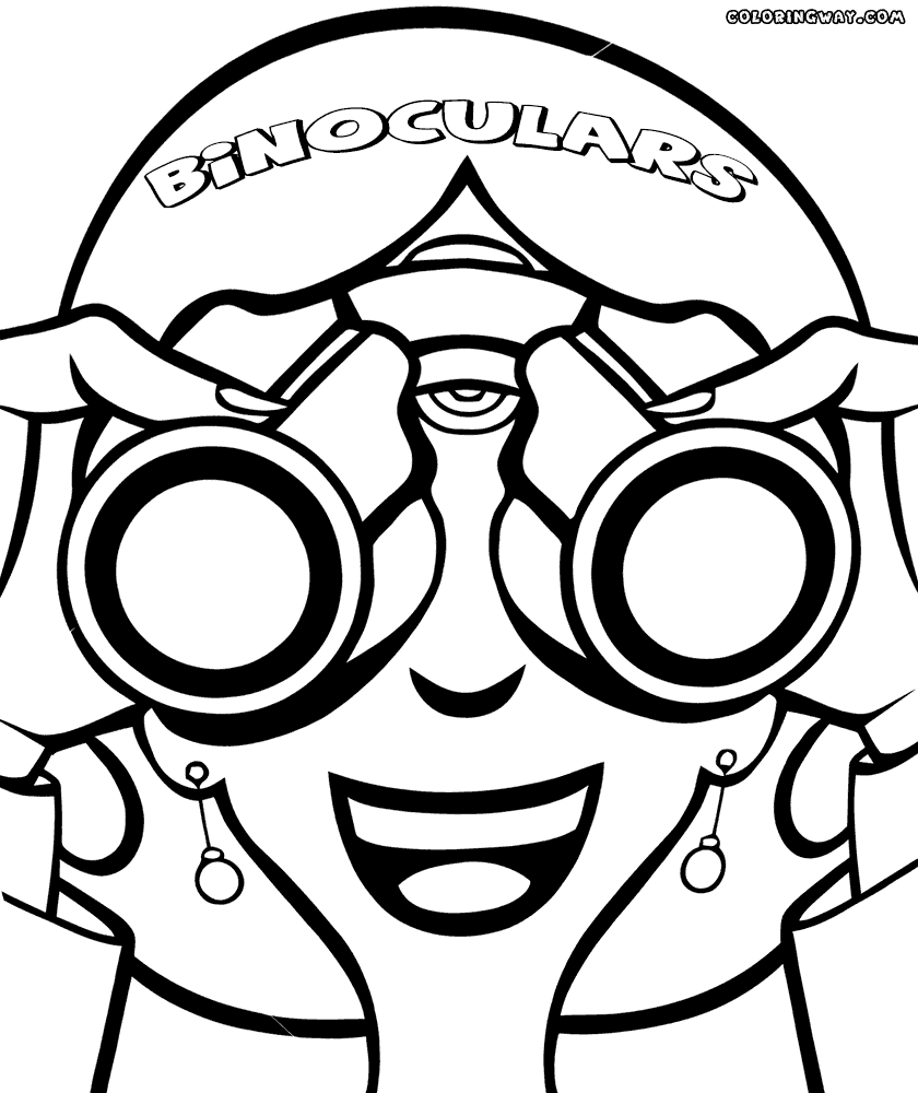 Binoculars coloring pages | Coloring pages to download and print