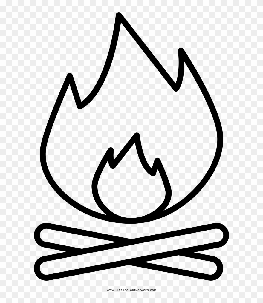Campfire Coloring Page Clipart (#3654501) - PinClipart