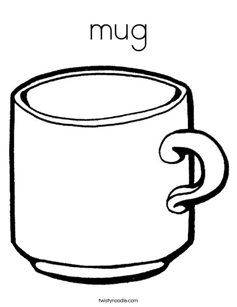 mug Coloring Page - Twisty Noodle