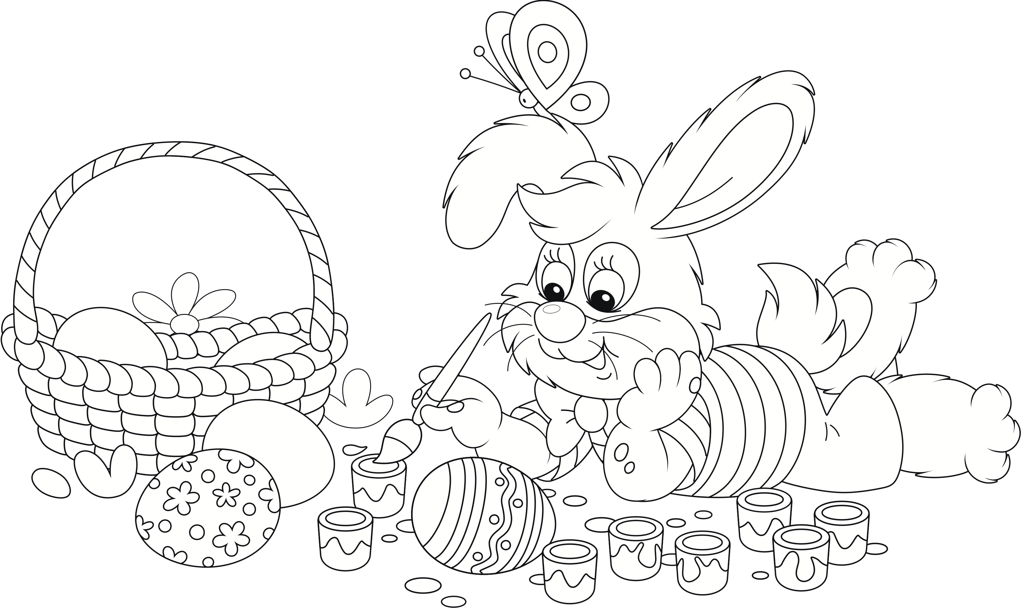 25 Free Printable Easter Coloring Pages for Kids and Adults
