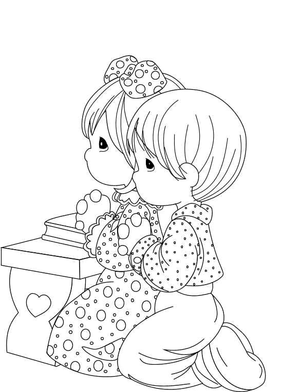 Kids Praying coloring page