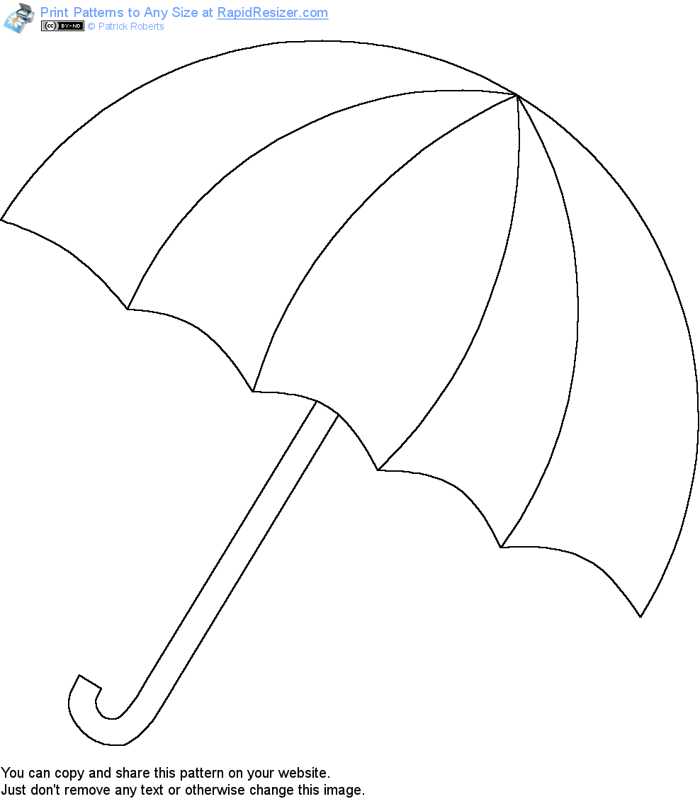 Beach Umbrella Printable - Coloring Pages for Kids and for Adults