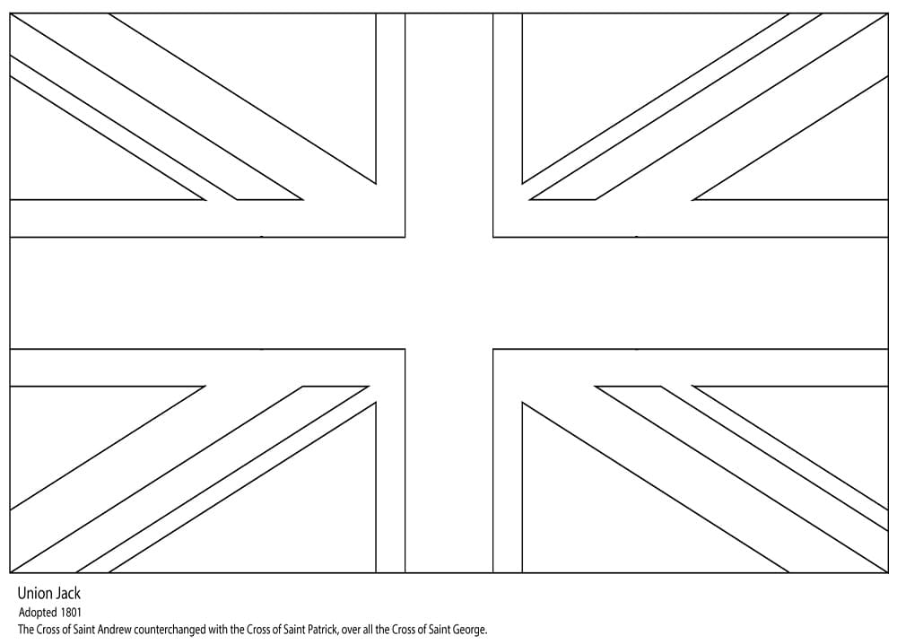 Union Jack Coloring Page - Free Printable Coloring Pages for Kids