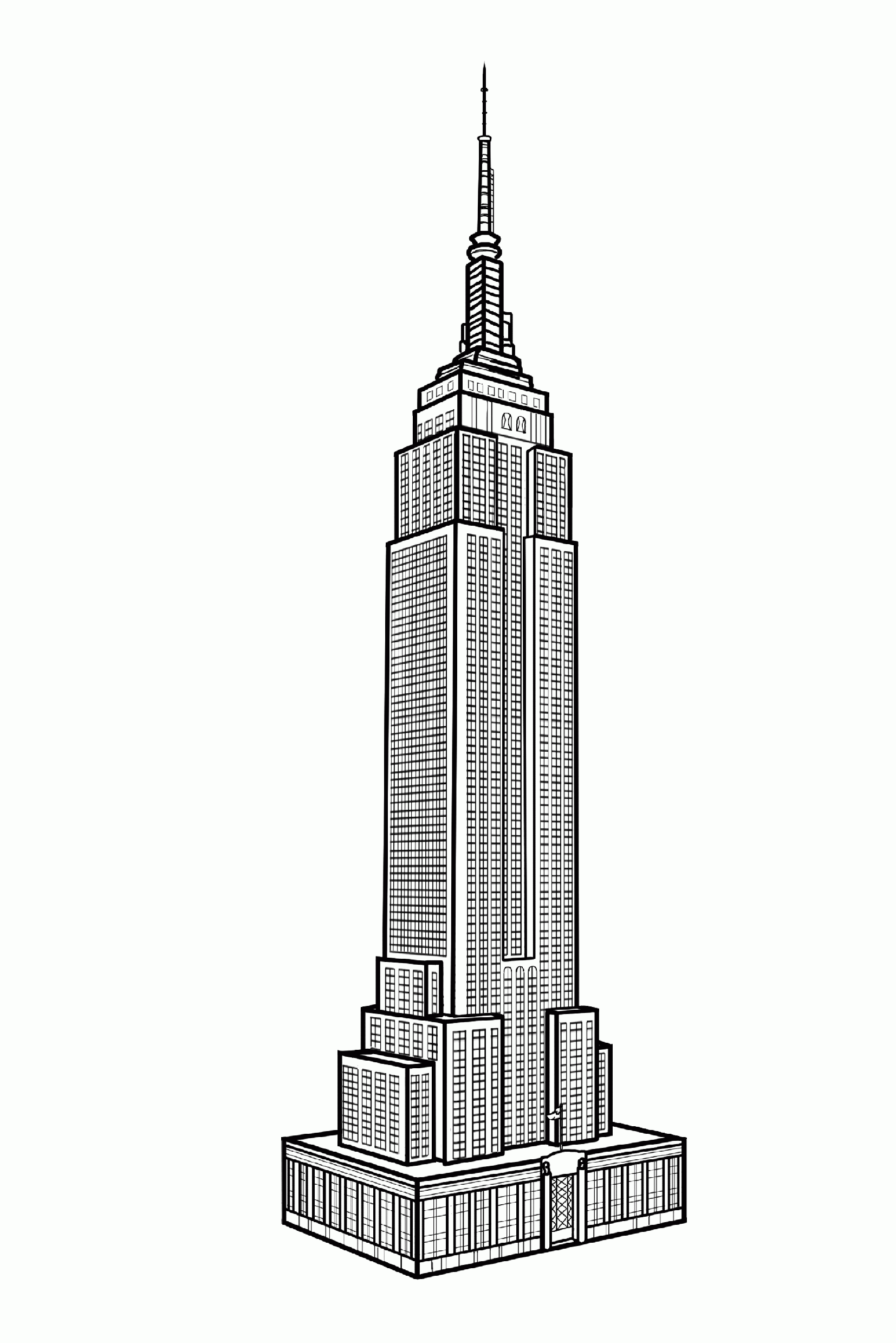 New york empire state building - New York Adult Coloring Pages