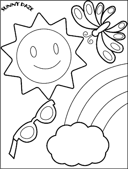 Sunny Daze 1 Coloring Page | crayola.com