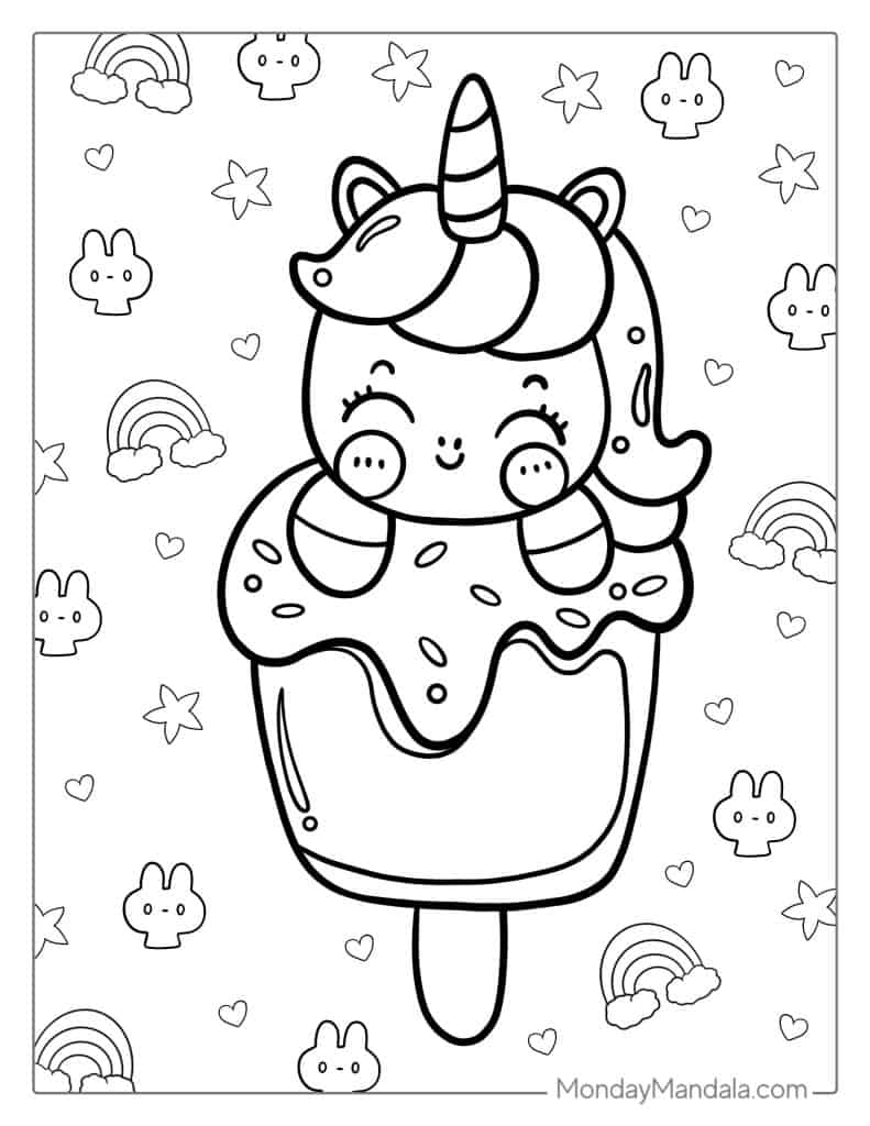 30 Ice Cream Coloring Pages (Free PDF Printables)