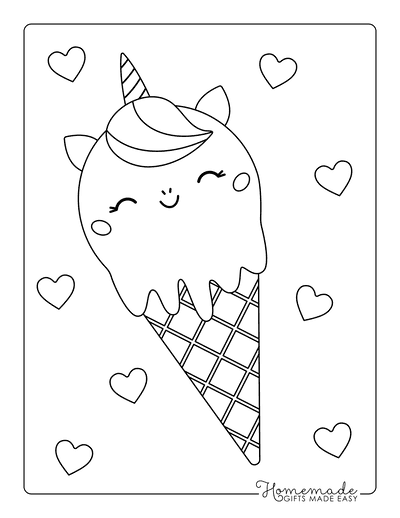 Ice Cream Coloring Pages for Kids & Adults