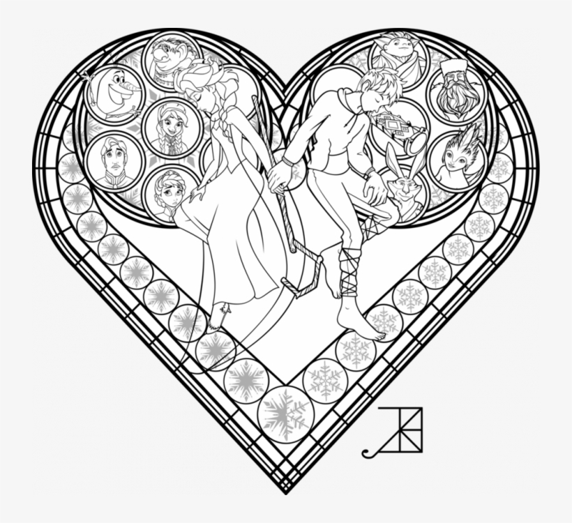 Kingdom Hearts Coloring Pages - Coloring Pages Stained Glass Disney  Transparent PNG - 728x670 - Free Download on NicePNG