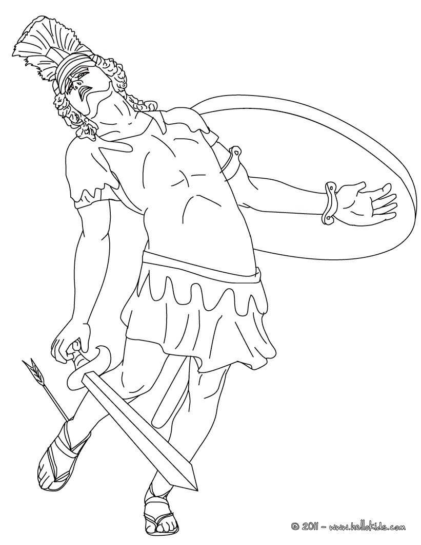 Achilles' heel coloring pages - Hellokids.com