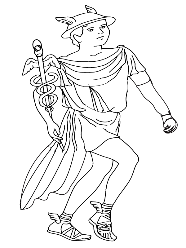 Hermes Coloring Pages - Coloring Nation