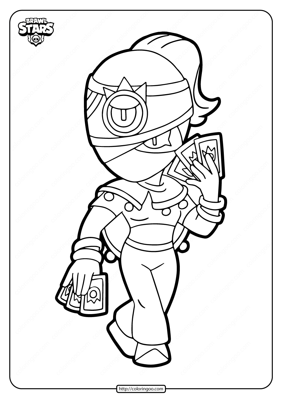 Free Printable Brawl Stars Ninja Tara Coloring Pages | Star coloring pages, Coloring  pages, Easy drawings