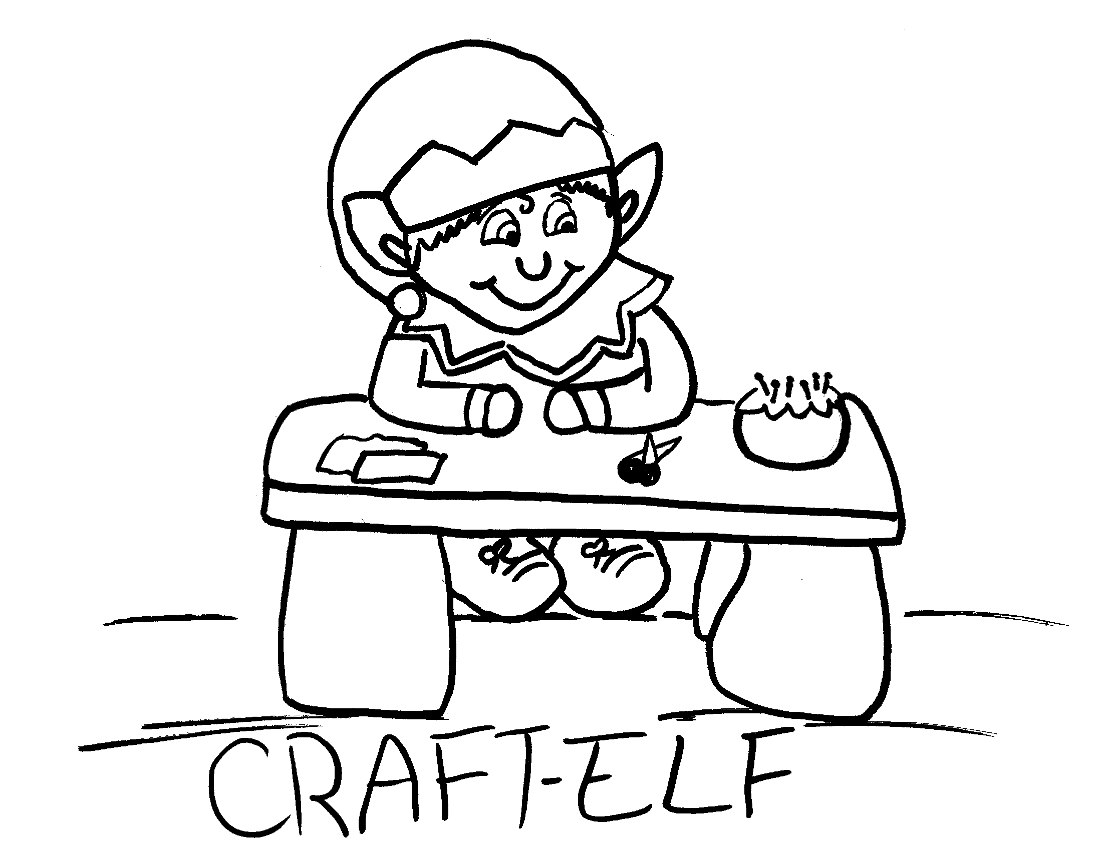Elvenpath Coloring Pages Elfi Babbo Natale Craft Elf - GFT ...