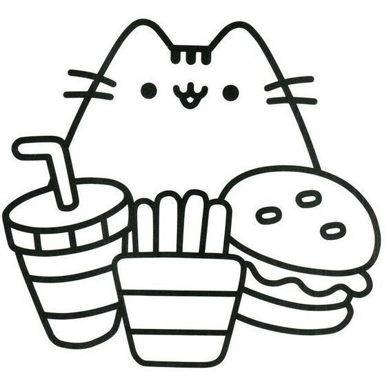 pretty cute pusheen coloring page | Pusheen coloring pages ...