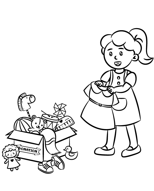 Dontating clothes coloring page - Topcoloringpages.net