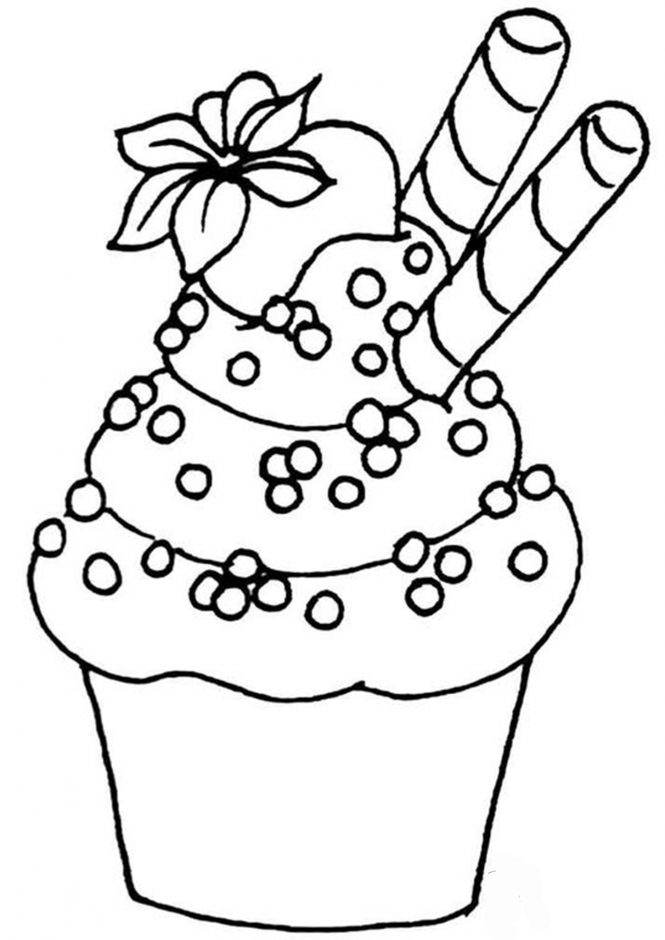 Free & Easy To Print Cupcake Coloring Pages - Tulamama