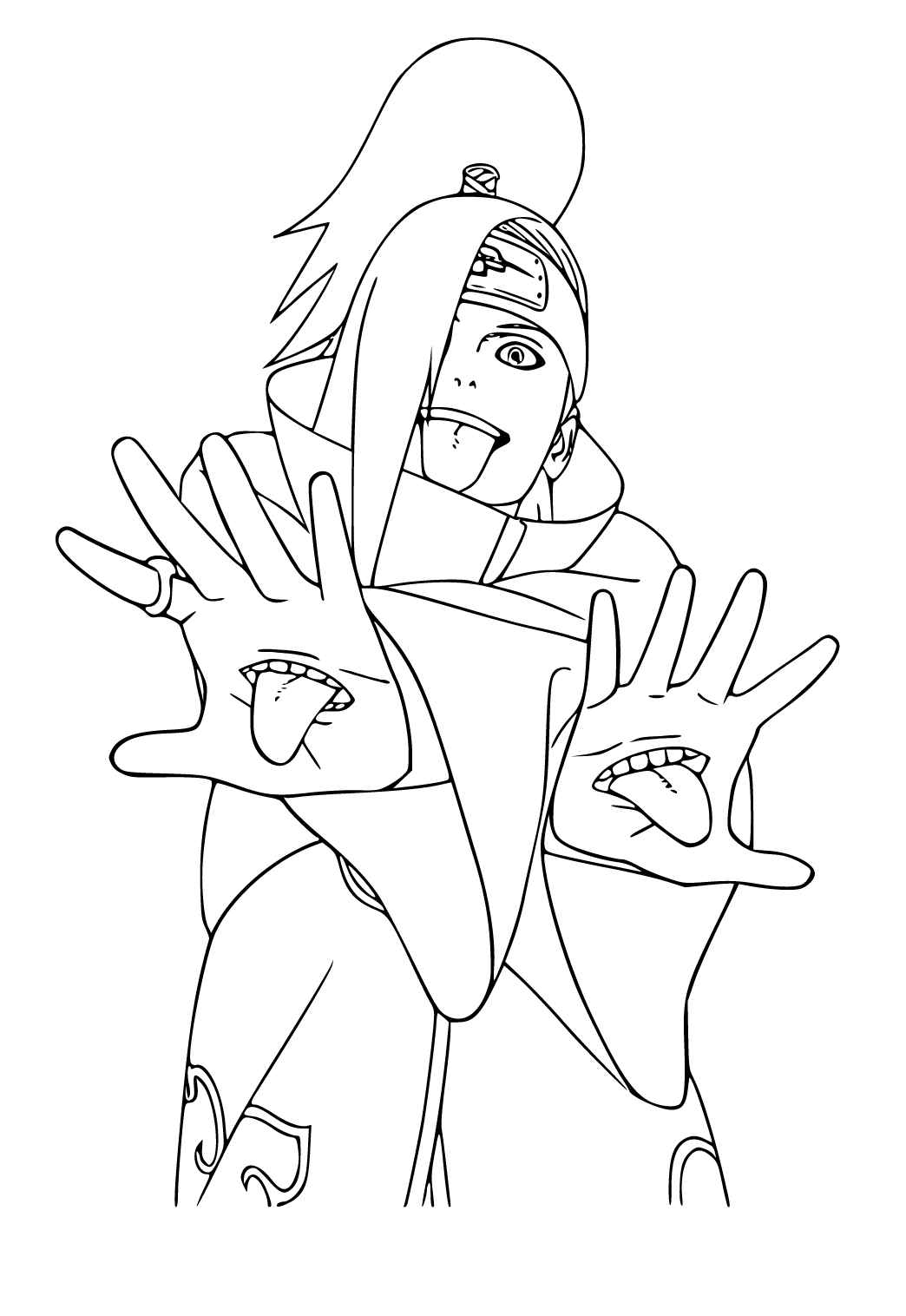 Free Printable Naruto Crazy Deidara Coloring Page, Sheet and Picture for  Adults and Kids (Girls and Boys) - Babeled.com
