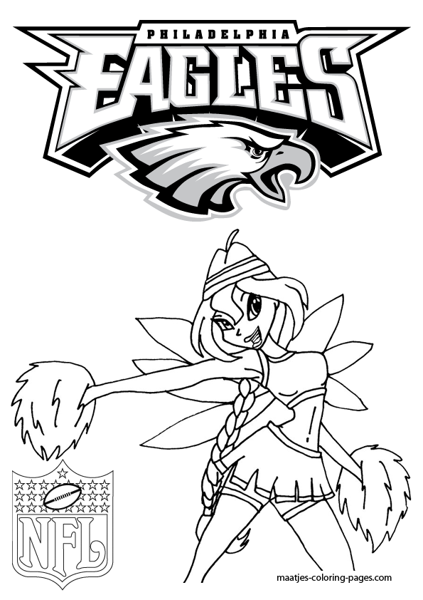 Philadelphia Eagles - Winx Cheerleader - Coloring Pages