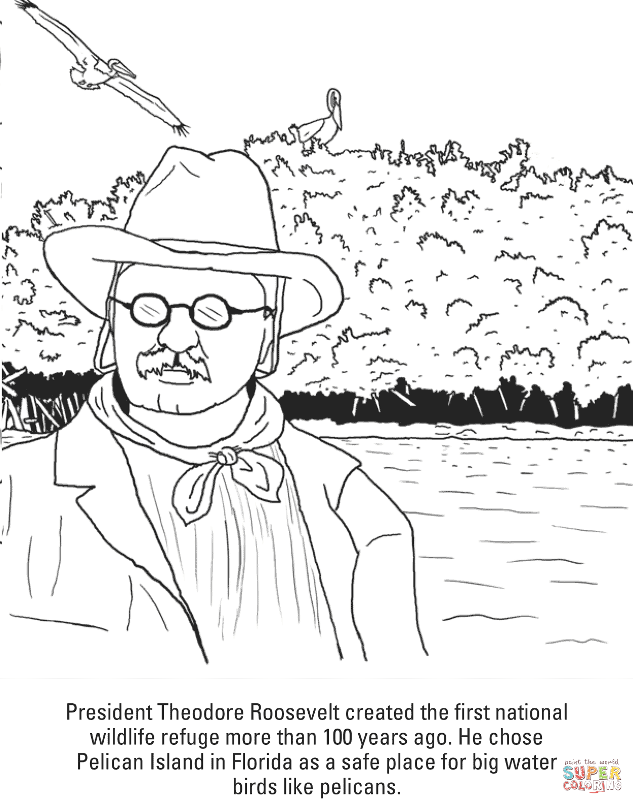 Theodore Roosevelt coloring page | Free Printable Coloring Pages