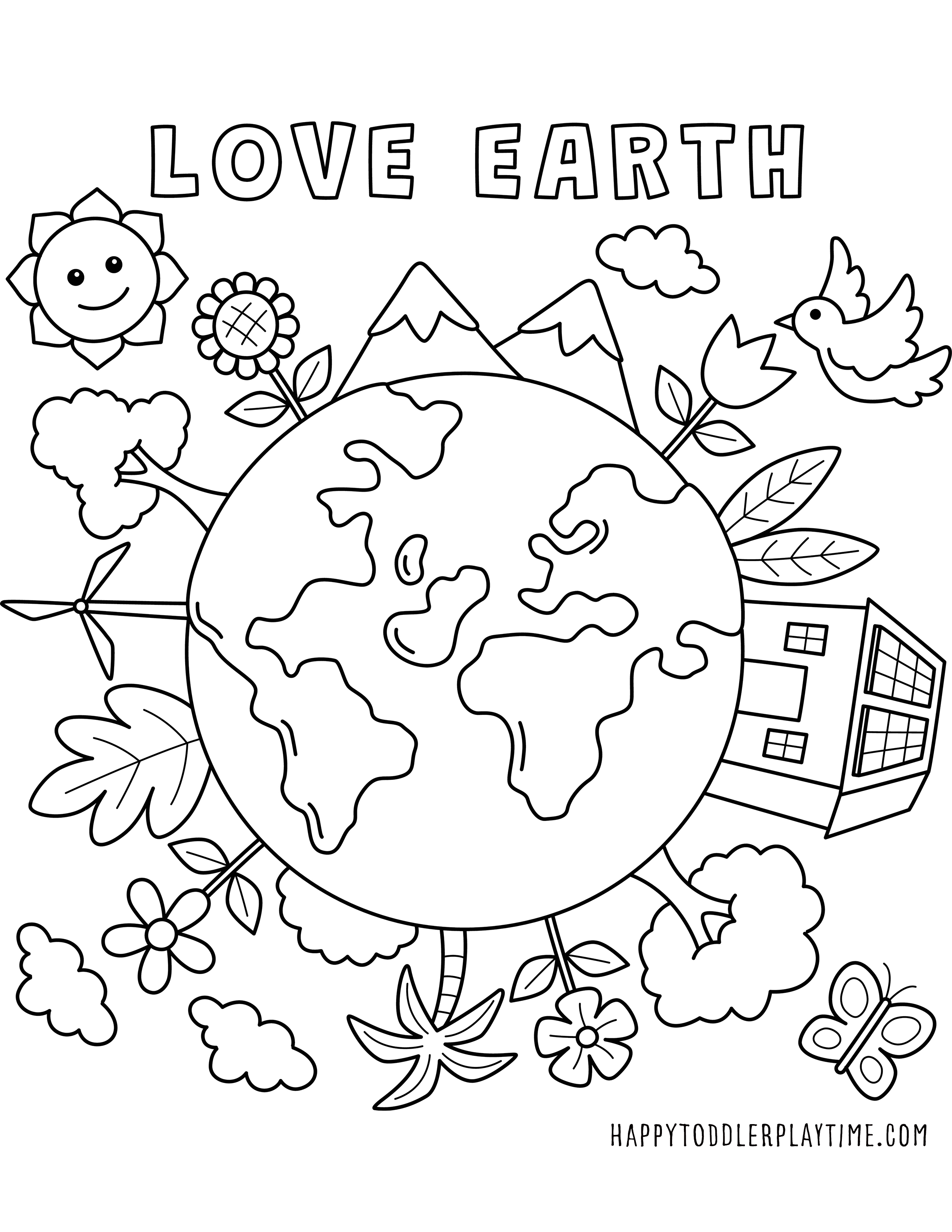 Free Earth Day Printable Coloring Pages ...