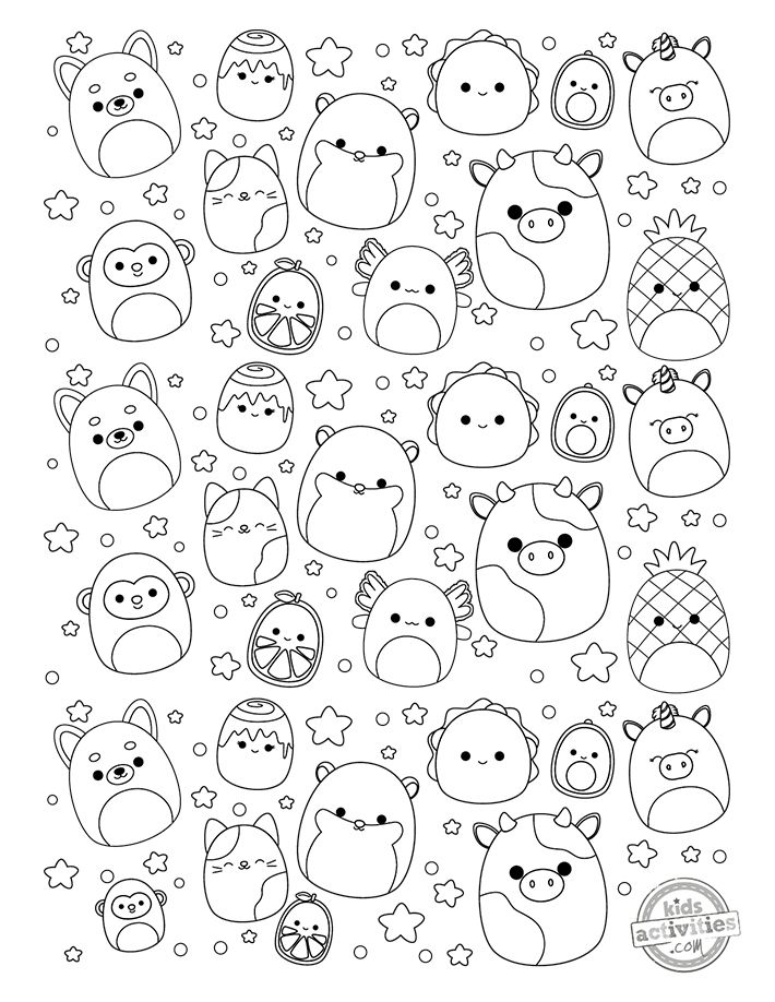 Squishmallow Coloring Pages | Mandala zum ausdrucken, Ausmalbilder zum  ausdrucken, Einfache dinge zum zeichnen