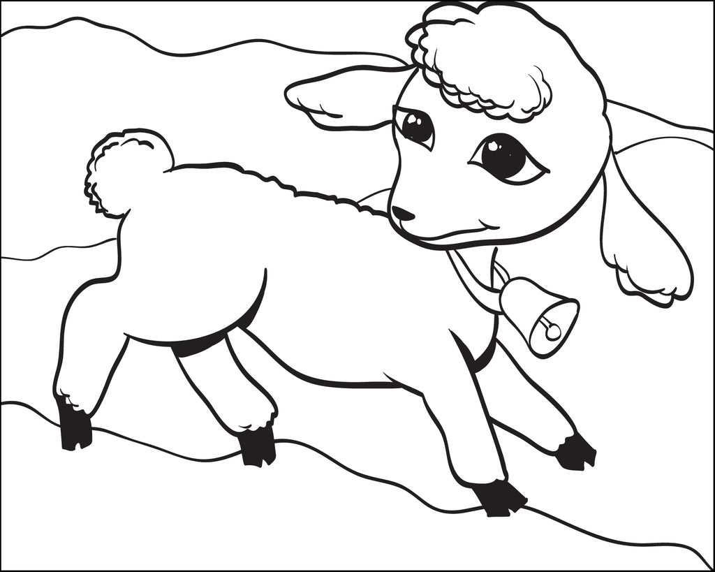Printable Lamb Coloring Page for Kids – SupplyMe