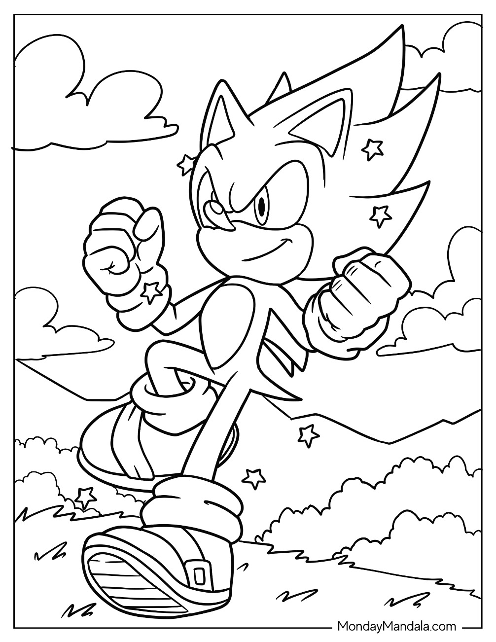 20 Super Sonic Coloring Pages (Free PDF ...