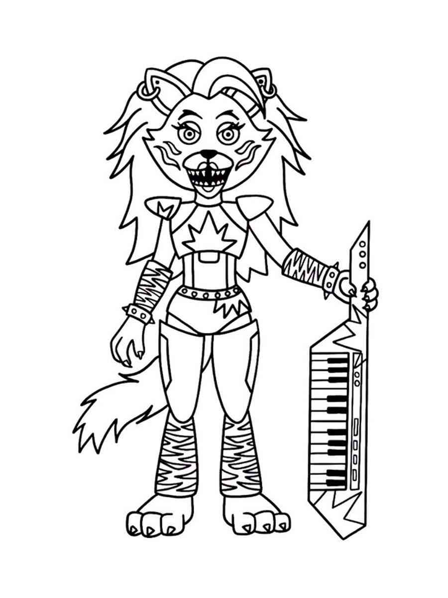 Roxanne Wolf FNAF coloring pages