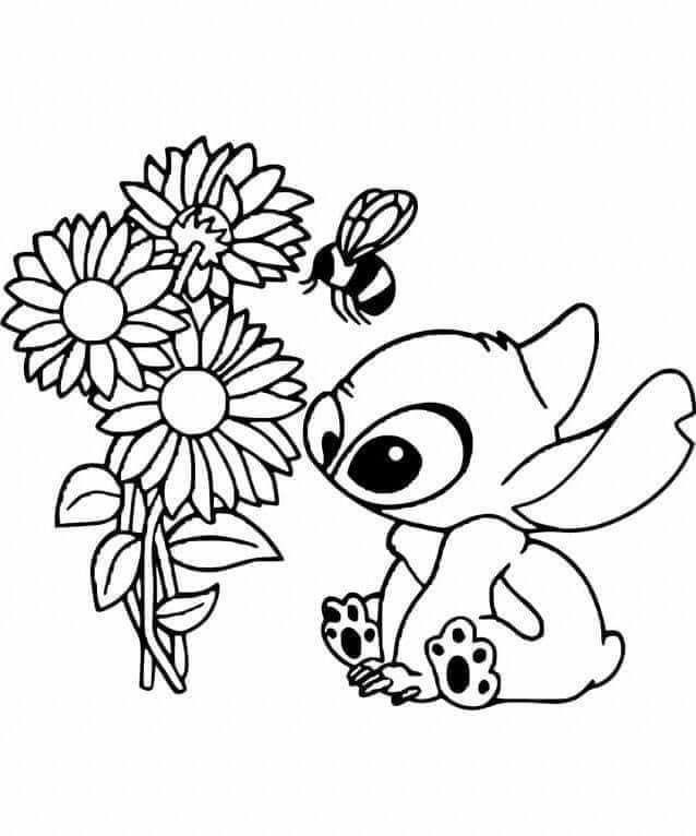 Coloring page | Stitch coloring pages, Stitch drawing, Cute coloring pages