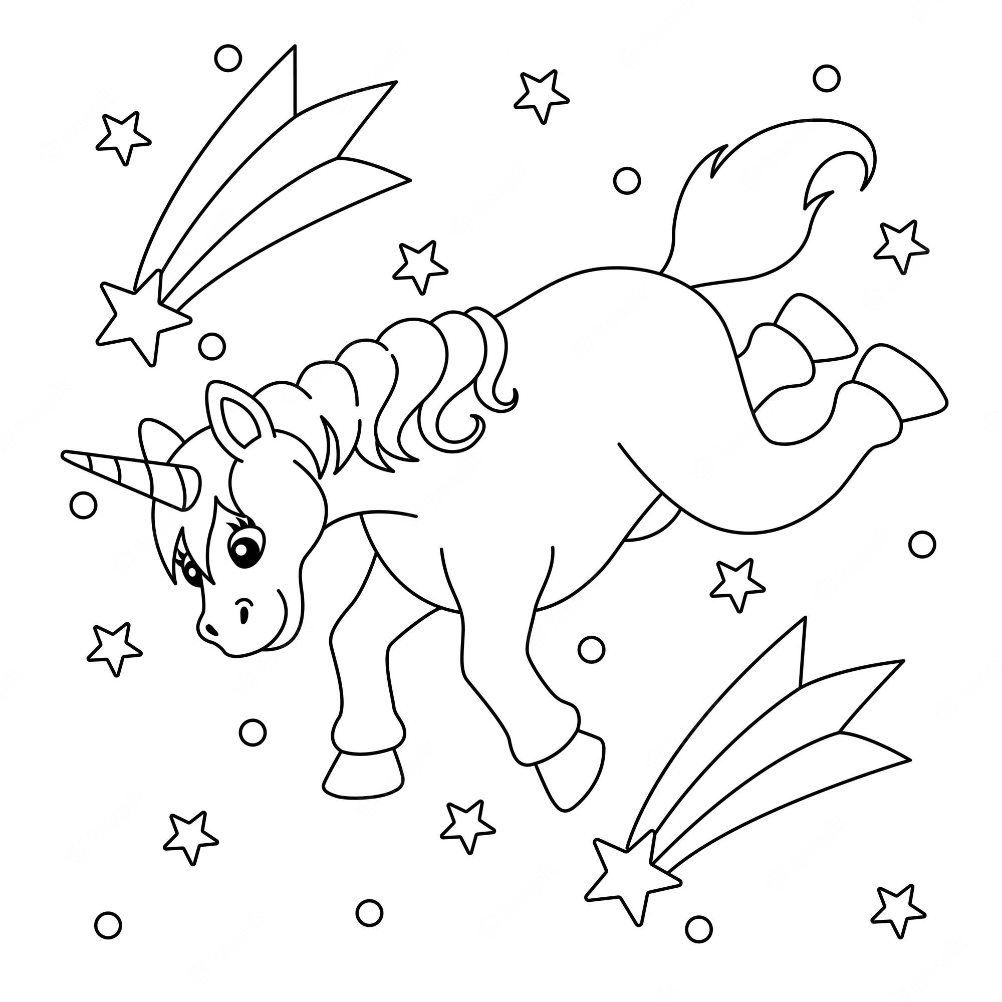 Page 7 | Unicorn Coloring Pages Images - Free Download on Freepik